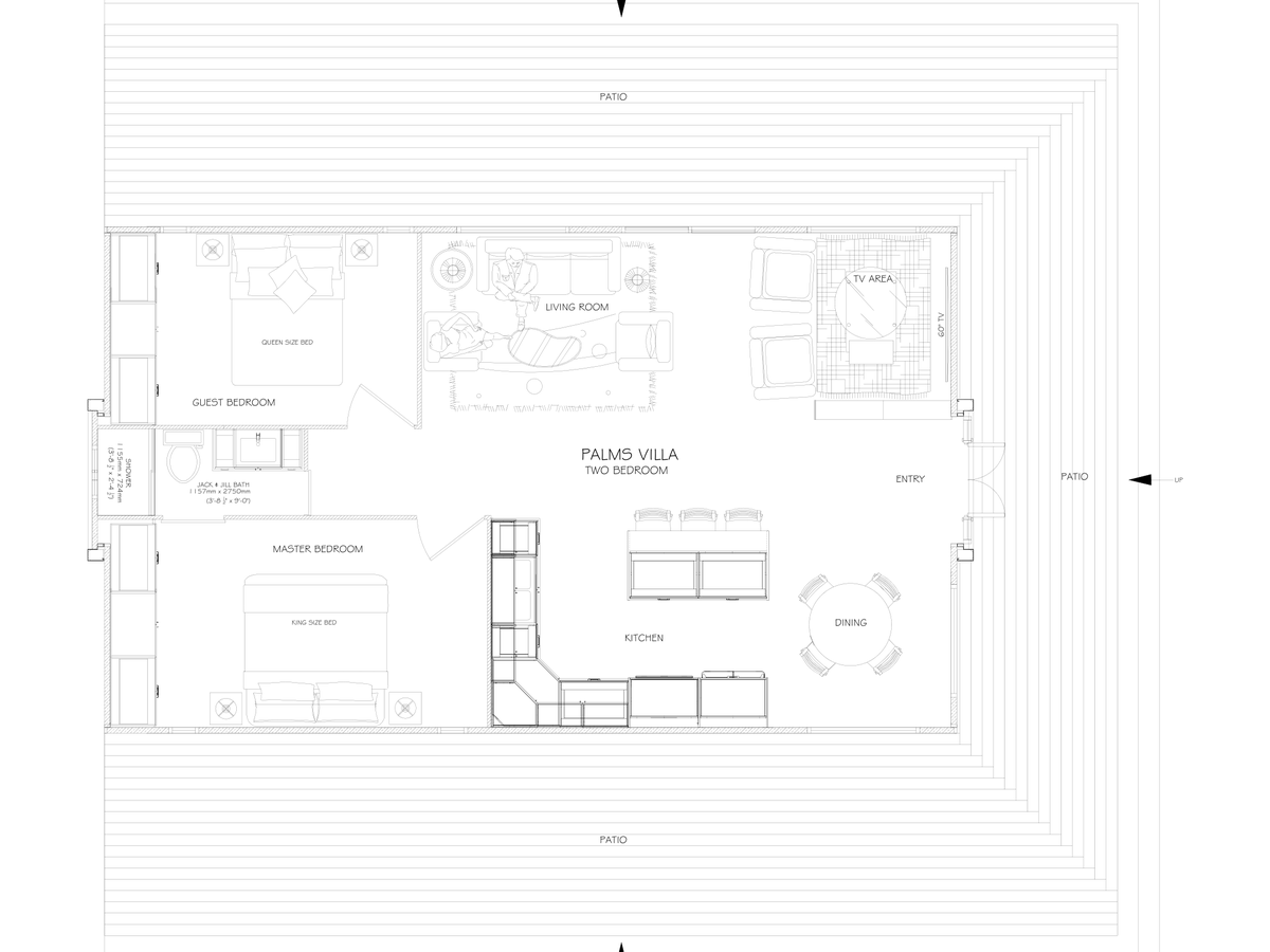 Palms Villa model floor plan preview
