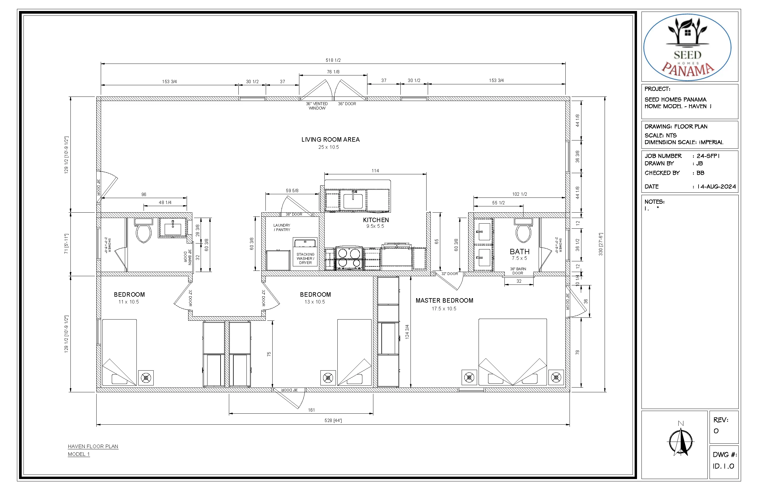 Haven floor plan model 1